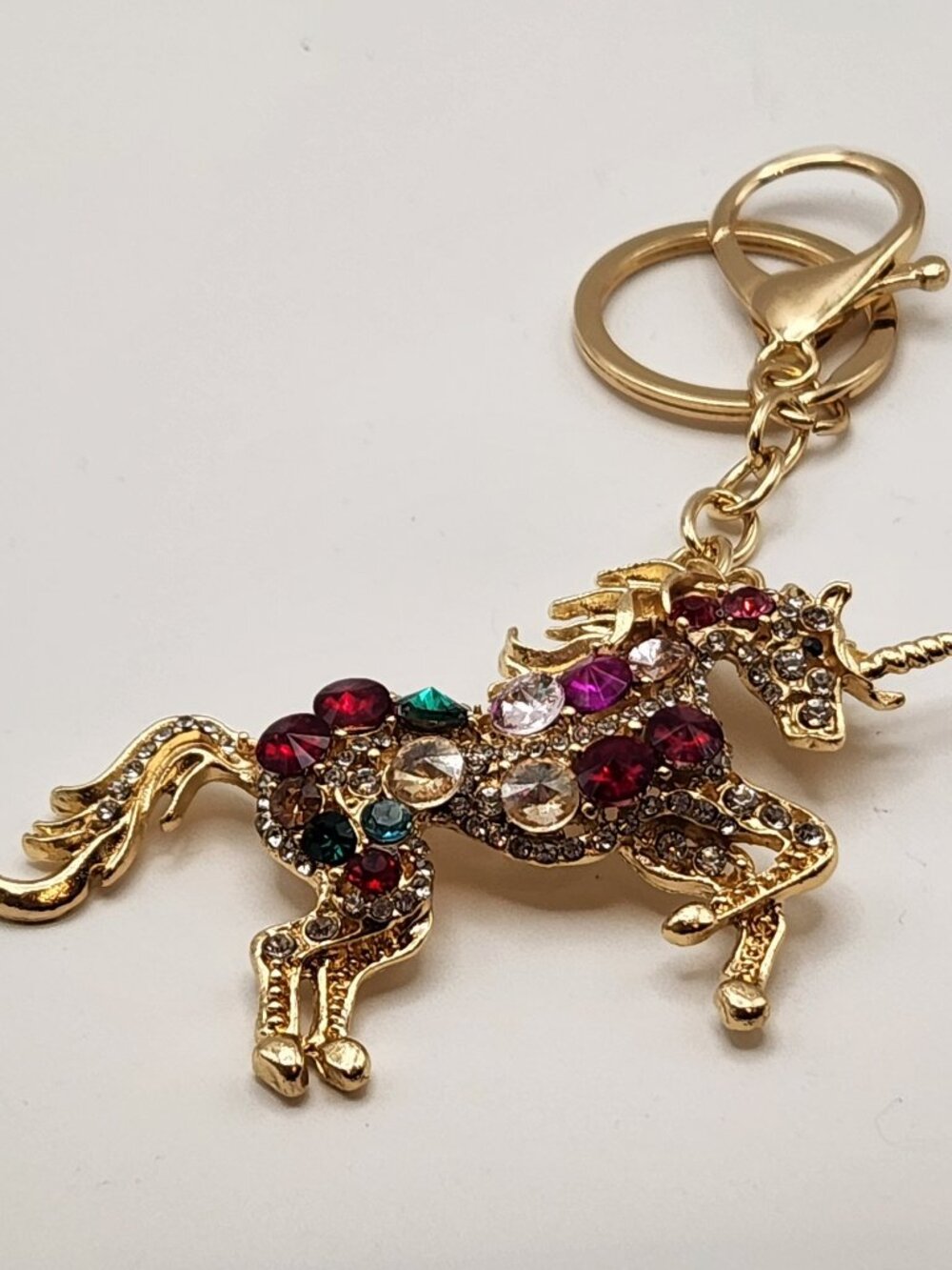 3 for $18 Colorful unicorn keychain gold tone hardware NIP